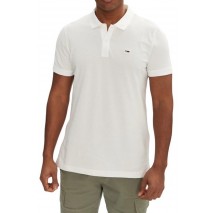 TOMMY JEANS SLIM PLACKET POLO EXT T-SHIRT ΜΠΛΟΥΖΑ ΑΝΔΡΙΚΗ ECRU
