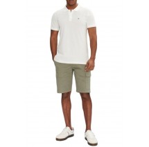 TOMMY JEANS SLIM PLACKET POLO EXT T-SHIRT ΜΠΛΟΥΖΑ ΑΝΔΡΙΚΗ ECRU