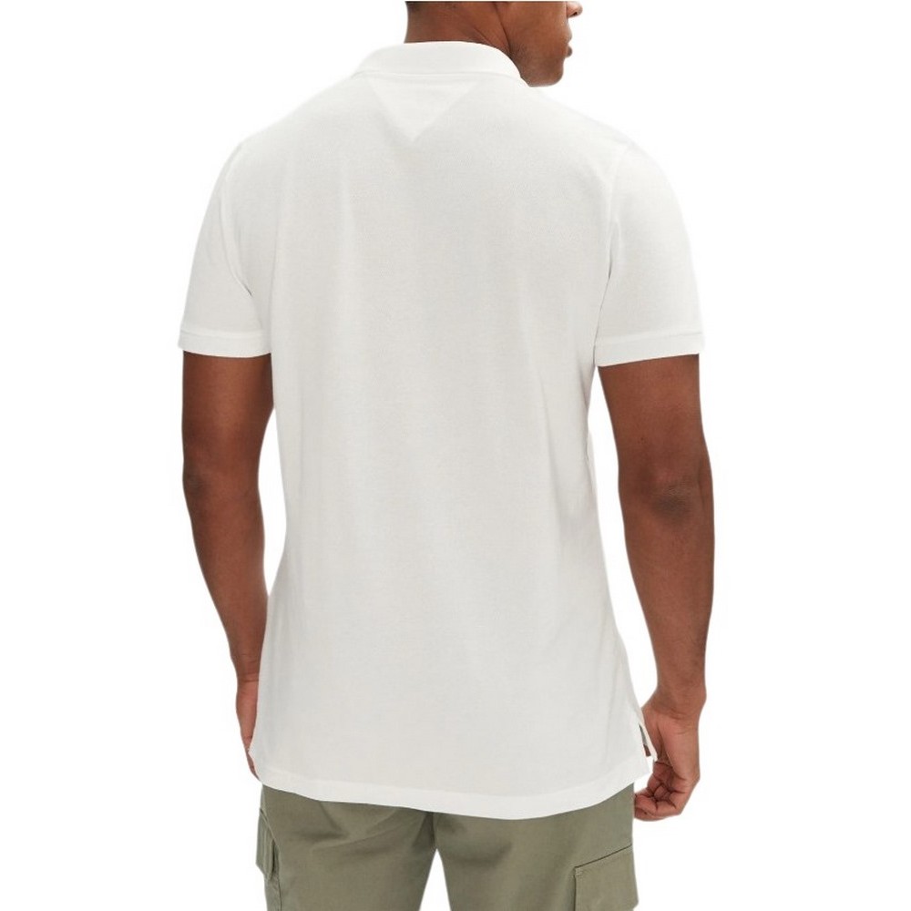 TOMMY JEANS SLIM PLACKET POLO EXT T-SHIRT ΜΠΛΟΥΖΑ ΑΝΔΡΙΚΗ ECRU