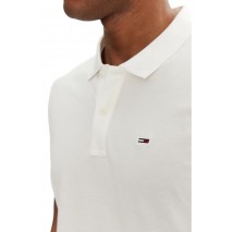 TOMMY JEANS SLIM PLACKET POLO EXT T-SHIRT ΜΠΛΟΥΖΑ ΑΝΔΡΙΚΗ ECRU