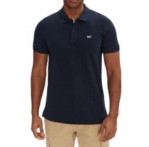TOMMY JEANS SLIM PLACKET POLO EXT T-SHIRT ΜΠΛΟΥΖΑ ΑΝΔΡΙΚΗ NAVY