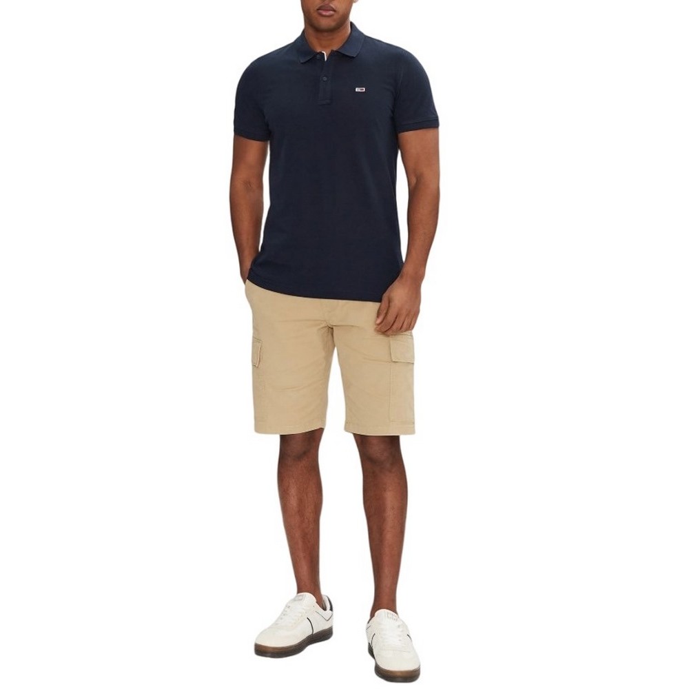 TOMMY JEANS SLIM PLACKET POLO EXT T-SHIRT ΜΠΛΟΥΖΑ ΑΝΔΡΙΚΗ NAVY
