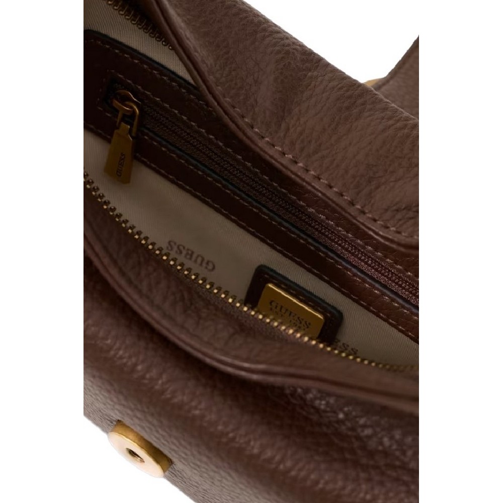 GUESS CAMDEN MINI SHOULDER BAG ΤΣΑΝΤΑ ΓΥΝΑΙΚΕΙΑ ESPRESSO