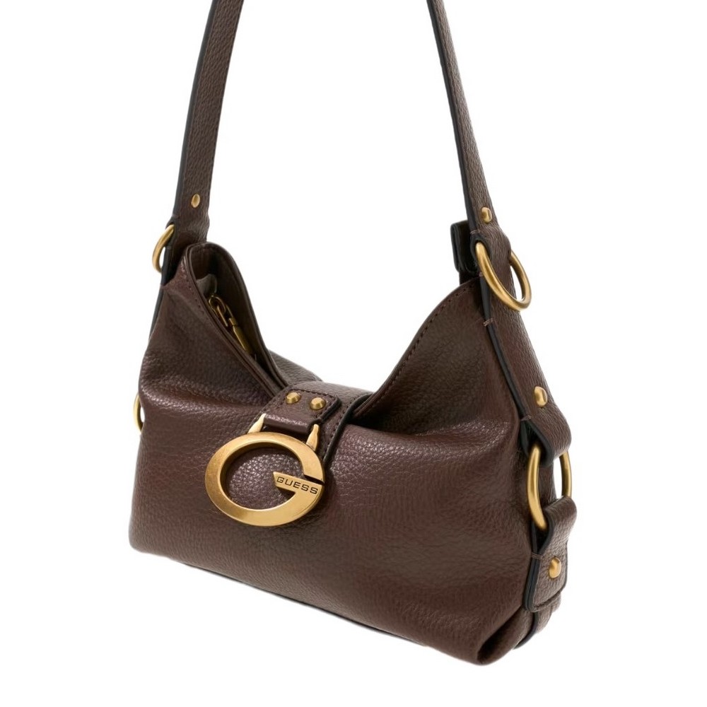 GUESS CAMDEN MINI SHOULDER BAG ΤΣΑΝΤΑ ΓΥΝΑΙΚΕΙΑ ESPRESSO