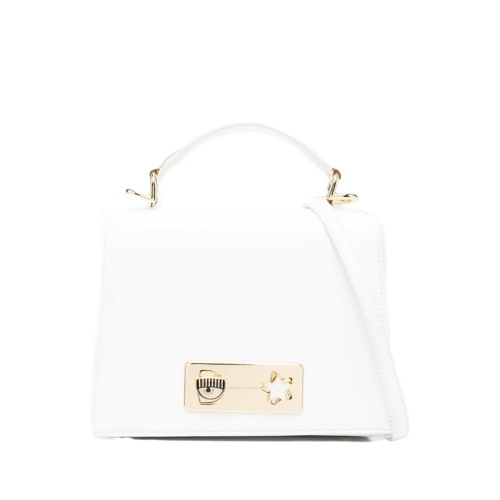 CHIARA FERRAGNI RANGE E - EYE STAR LOCK SMOOTH CALF ΤΣΑΝΤΑ ΓΥΝΑΙΚΕΙΑ WHITE