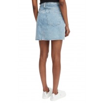 CALVIN KLEIN JEANS BRANDED MINI SKIRT FRESH WATER ΦΟΥΣΤΑ ΓΥΝΑΙΚΕΙΑ BLUΕ DENIM