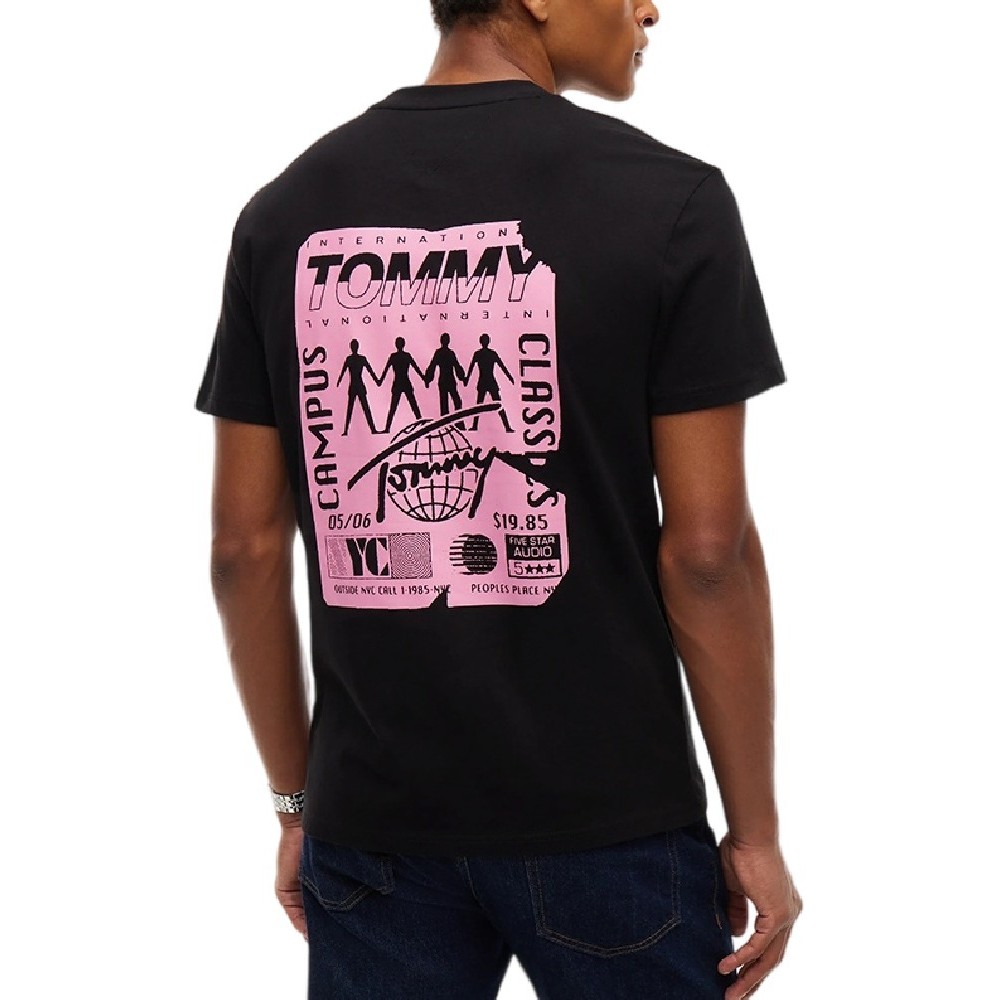 TOMMY JEANS REG NYC NOVELTY T-SHIRT ΜΠΛΟΥΖΑ ΑΝΔΡΙΚΗ BLACK