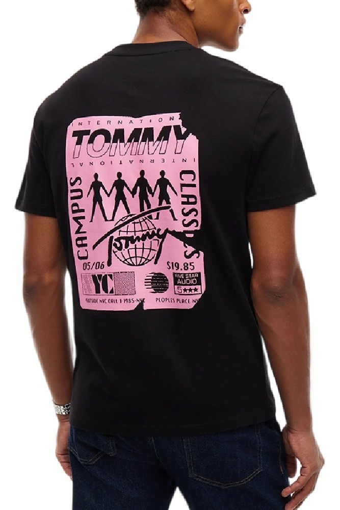 TOMMY JEANS REG NYC NOVELTY T-SHIRT ΜΠΛΟΥΖΑ ΑΝΔΡΙΚΗ BLACK