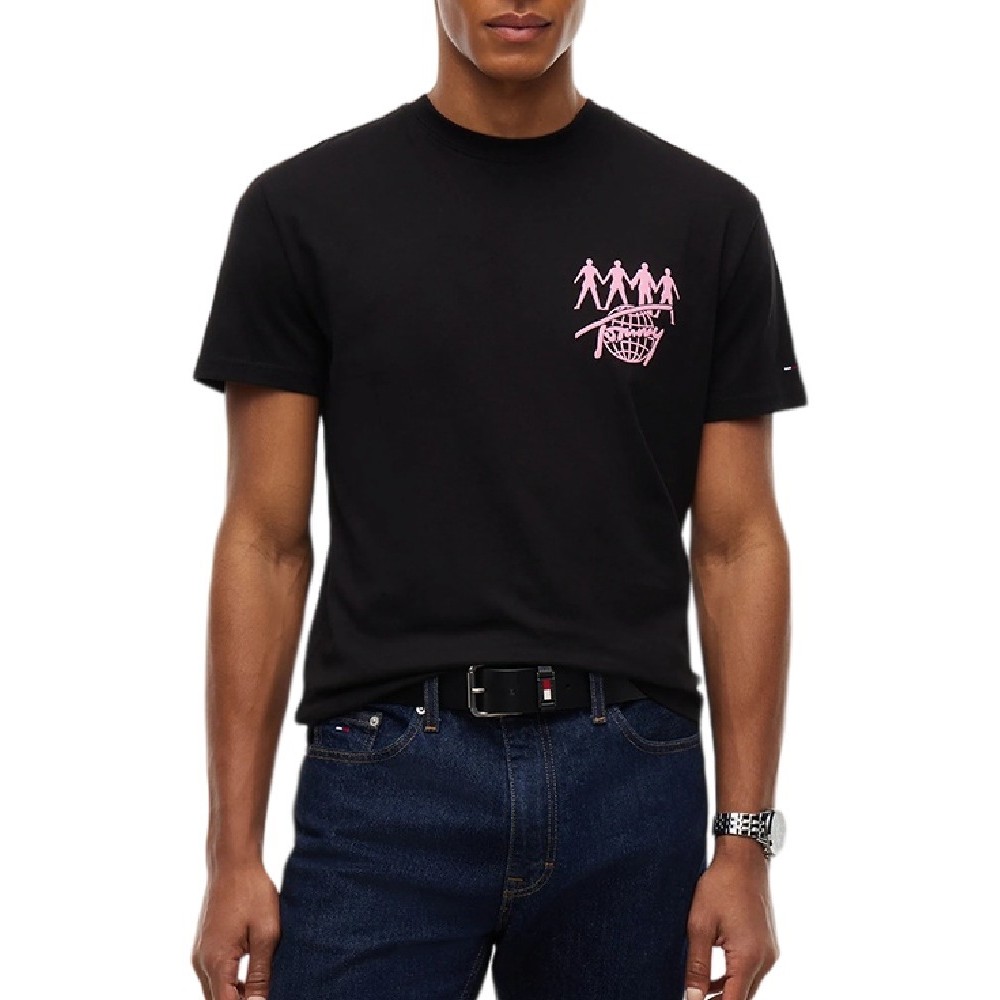 TOMMY JEANS REG NYC NOVELTY T-SHIRT ΜΠΛΟΥΖΑ ΑΝΔΡΙΚΗ BLACK