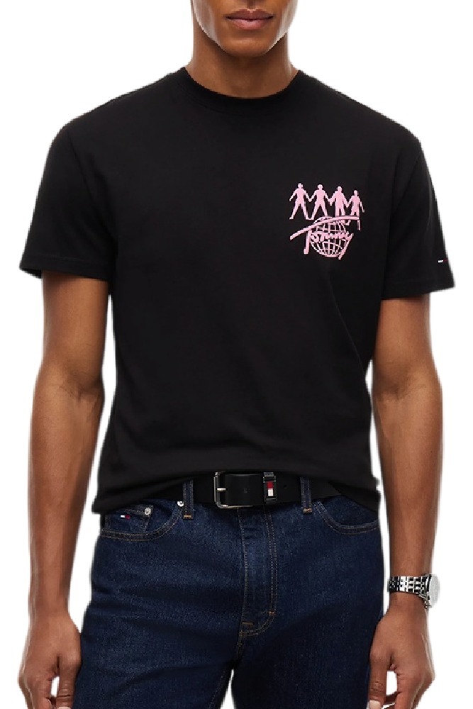 TOMMY JEANS REG NYC NOVELTY T-SHIRT ΜΠΛΟΥΖΑ ΑΝΔΡΙΚΗ BLACK
