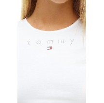TOMMY JEANS SLIM TOMMY BLING T-SHIRT ΜΠΛΟΥΖΑ ΓΥΝΑΙΚΕΙΑ ECRU