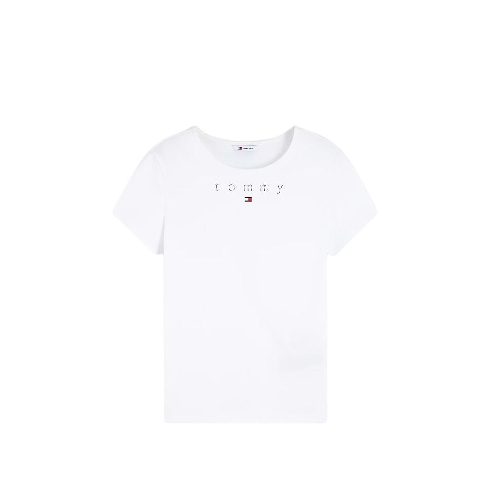 TOMMY JEANS SLIM TOMMY BLING T-SHIRT ΜΠΛΟΥΖΑ ΓΥΝΑΙΚΕΙΑ ECRU