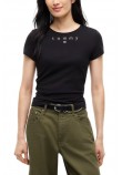 TOMMY JEANS SLIM TOMMY BLING T-SHIRT ΜΠΛΟΥΖΑ ΓΥΝΑΙΚΕΙΑ BLACK
