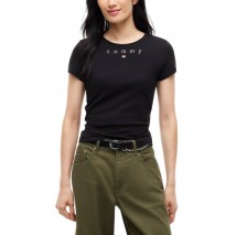 TOMMY JEANS SLIM TOMMY BLING T-SHIRT ΜΠΛΟΥΖΑ ΓΥΝΑΙΚΕΙΑ BLACK