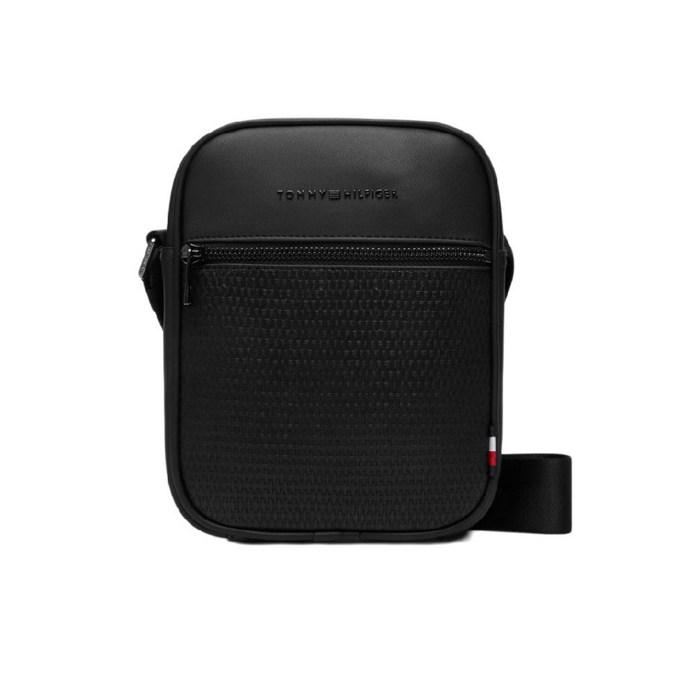 TOMMY HILFIGER WOVEN MINI REPORTER ΤΣΑΝΤΑ ΑΝΔΡΙΚΗ BLACK