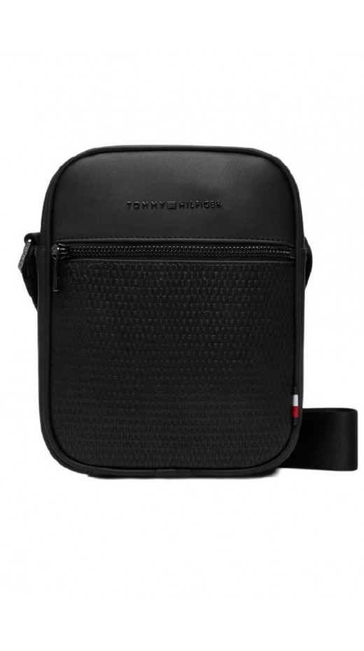 TOMMY HILFIGER WOVEN MINI REPORTER ΤΣΑΝΤΑ ΑΝΔΡΙΚΗ BLACK