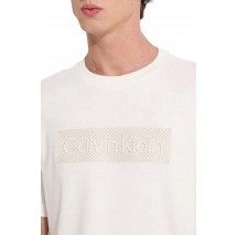CALVIN KLEIN 20S EU RECT EMBRD CALVIN GRPH T-SHIRT ΜΠΛΟΥΖΑ ΑΝΔΡΙΚΗ BRIGHT WHITE