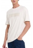 CALVIN KLEIN 20S EU RECT EMBRD CALVIN GRPH T-SHIRT ΜΠΛΟΥΖΑ ΑΝΔΡΙΚΗ BRIGHT WHITE