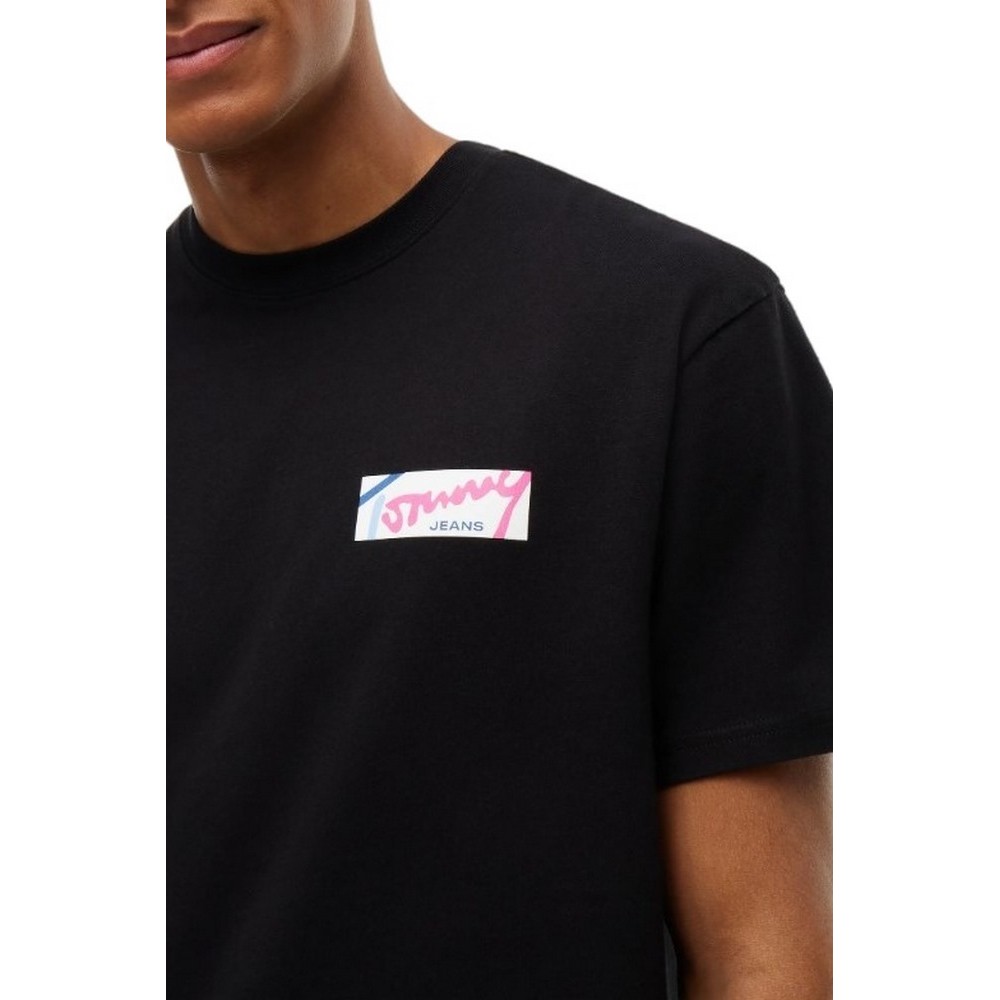 TOMMY JEANS RLX SIGNATURE T-SHIRT ΜΠΛΟΥΖΑ ΑΝΔΡΙΚΗ BLACK