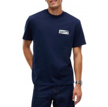 TOMMY JEANS RLX SIGNATURE T-SHIRT ΜΠΛΟΥΖΑ ΑΝΔΡΙΚΗ NAVY