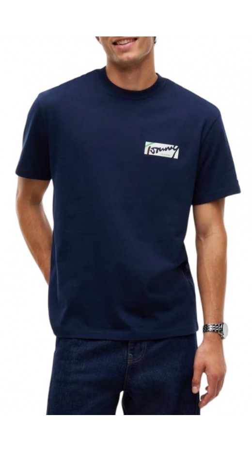TOMMY JEANS RLX SIGNATURE T-SHIRT ΜΠΛΟΥΖΑ ΑΝΔΡΙΚΗ NAVY