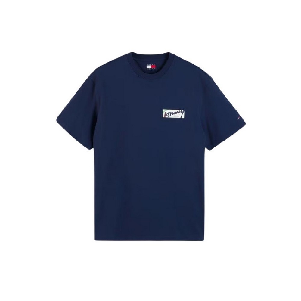 TOMMY JEANS RLX SIGNATURE T-SHIRT ΜΠΛΟΥΖΑ ΑΝΔΡΙΚΗ NAVY