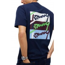 TOMMY JEANS RLX SIGNATURE T-SHIRT ΜΠΛΟΥΖΑ ΑΝΔΡΙΚΗ NAVY