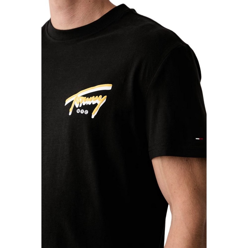 TOMMY JEANS REG SIGN BACKPRINT T-SHIRT ΜΠΛΟΥΖΑ ΑΝΔΡΙΚΗ BLACK