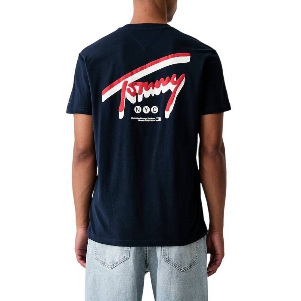 TOMMY JEANS REG SIGN BACKPRINT T-SHIRT ΜΠΛΟΥΖΑ ΑΝΔΡΙΚΗ NAVY