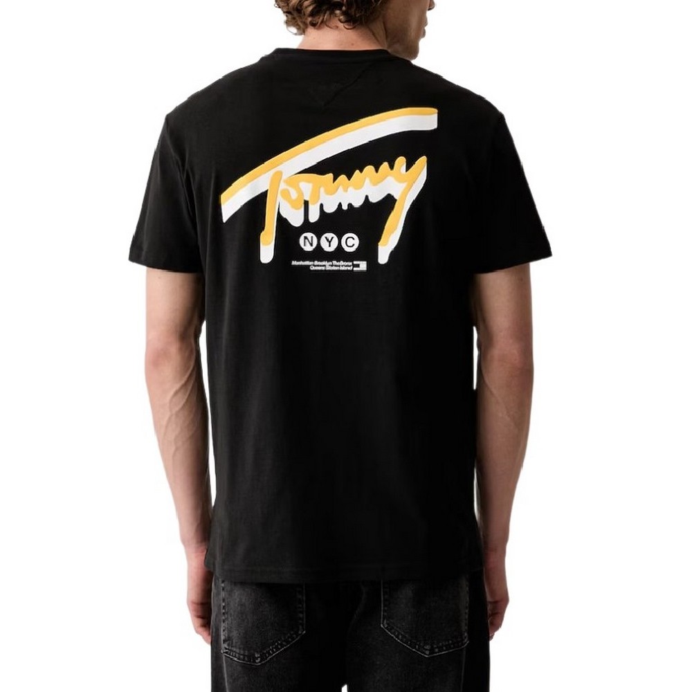 TOMMY JEANS REG SIGN BACKPRINT T-SHIRT ΜΠΛΟΥΖΑ ΑΝΔΡΙΚΗ BLACK
