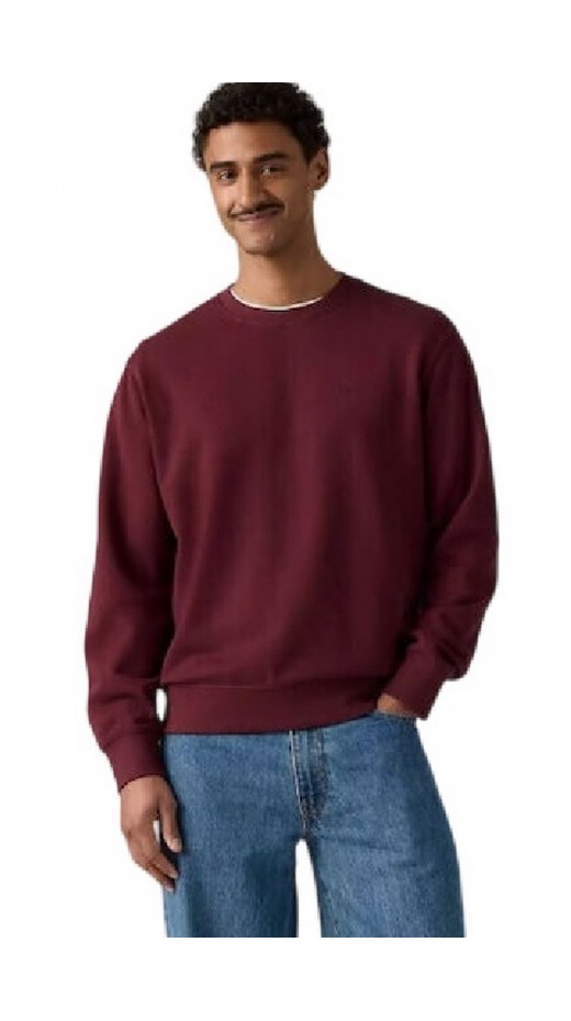 LEVIS THE ORIGINAL HM CREW ΜΠΛΟΥΖΑ ΦΟΥΤΕΡ ΑΝΔΡΙΚΗ BORDEAUX
