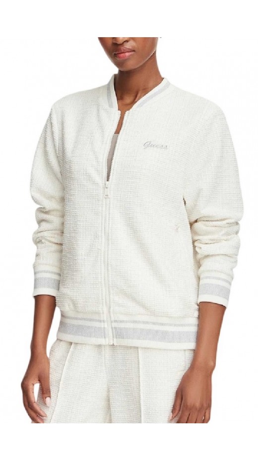 GUESS JOLE BOMBER ΜΠΟΥΦΑΝ ΓΥΝΑΙΚΕΙΟ OFF WHITE