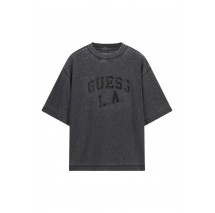 GUESS CN BURNOUT OVERSIZE T-SHIRT ΜΠΛΟΥΖΑ ΓΥΝΑΙΚΕΙΑ WASHED GREY