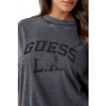 GUESS CN BURNOUT OVERSIZE T-SHIRT ΜΠΛΟΥΖΑ ΓΥΝΑΙΚΕΙΑ WASHED GREY