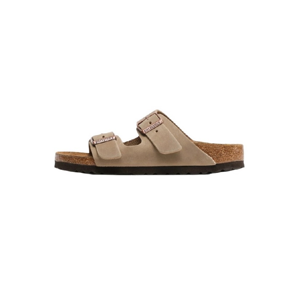 BIRKENSTOCK LEATHER ARIZONA BIG BUCKLE LENB NARROW SEASONAL ΠΑΝΤΟΦΛΑ ΓΥΝΑΙΚΕΙΑ SAND