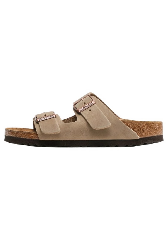 BIRKENSTOCK LEATHER ARIZONA BIG BUCKLE LENB NARROW SEASONAL ΠΑΝΤΟΦΛΑ ΓΥΝΑΙΚΕΙΑ SAND