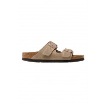 BIRKENSTOCK LEATHER ARIZONA BIG BUCKLE LENB NARROW SEASONAL ΠΑΝΤΟΦΛΑ ΓΥΝΑΙΚΕΙΑ SAND