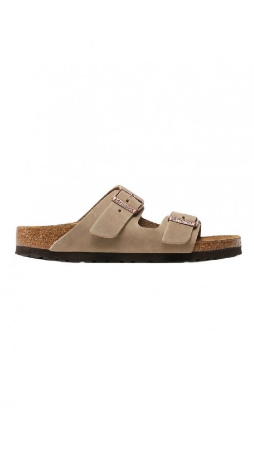 BIRKENSTOCK LEATHER ARIZONA BIG BUCKLE LENB NARROW SEASONAL ΠΑΝΤΟΦΛΑ ΓΥΝΑΙΚΕΙΑ SAND
