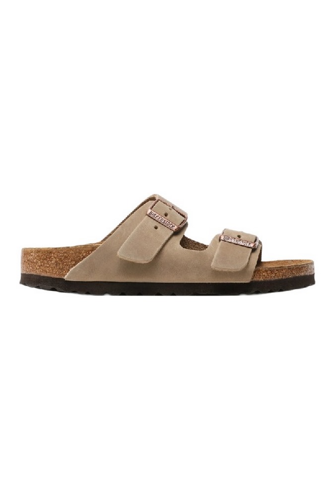 BIRKENSTOCK LEATHER ARIZONA BIG BUCKLE LENB NARROW SEASONAL ΠΑΝΤΟΦΛΑ ΓΥΝΑΙΚΕΙΑ SAND