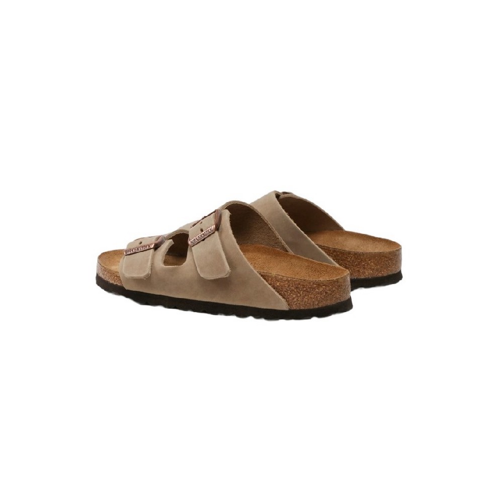BIRKENSTOCK LEATHER ARIZONA BIG BUCKLE LENB NARROW SEASONAL ΠΑΝΤΟΦΛΑ ΓΥΝΑΙΚΕΙΑ SAND