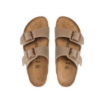 BIRKENSTOCK LEATHER ARIZONA BIG BUCKLE LENB NARROW SEASONAL ΠΑΝΤΟΦΛΑ ΓΥΝΑΙΚΕΙΑ SAND