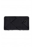 CALVIN KLEIN WOVEN PASSPORT LONGFOLD ΠΟΡΤΟΦΟΛΙ ΓΥΝΑΙΚΕΙΟ BLACK