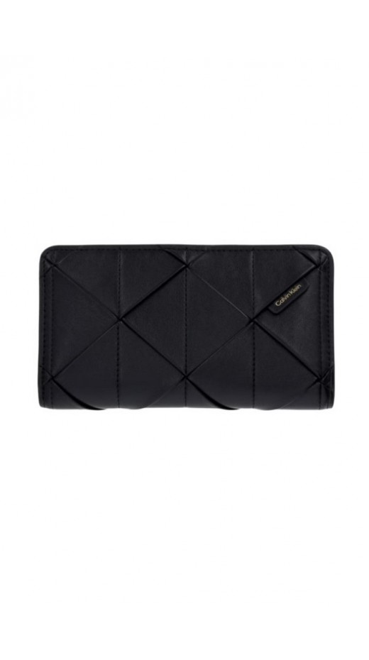 CALVIN KLEIN WOVEN PASSPORT LONGFOLD ΠΟΡΤΟΦΟΛΙ ΓΥΝΑΙΚΕΙΟ BLACK