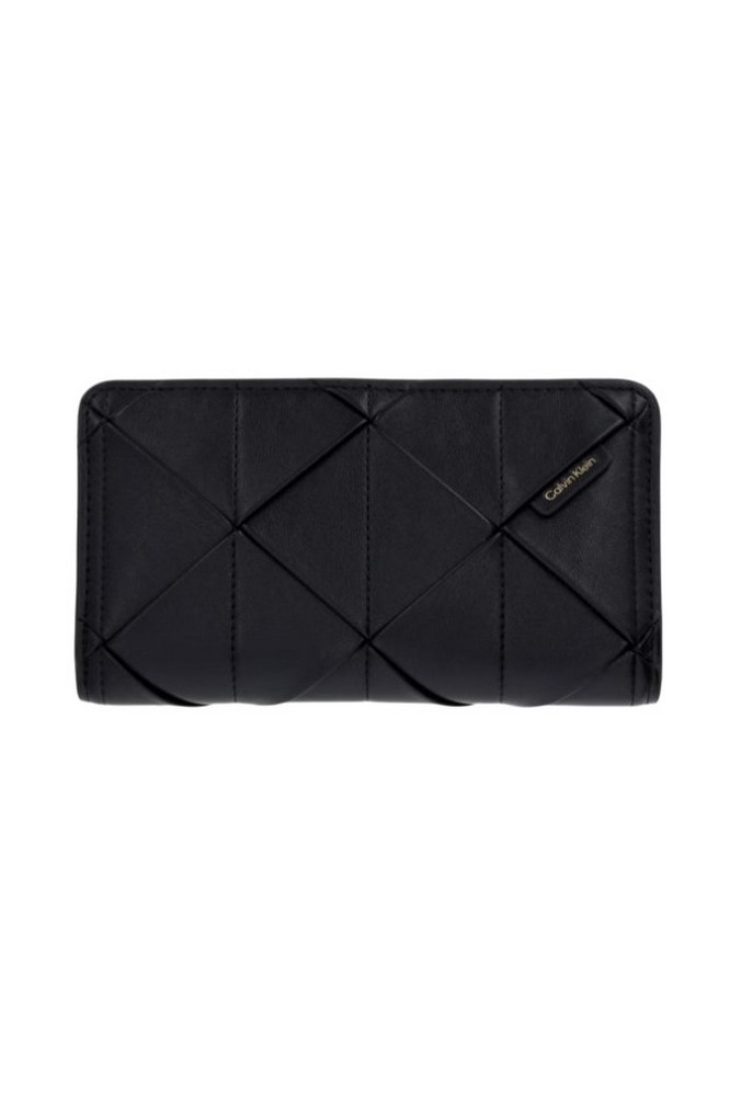 CALVIN KLEIN WOVEN PASSPORT LONGFOLD ΠΟΡΤΟΦΟΛΙ ΓΥΝΑΙΚΕΙΟ BLACK