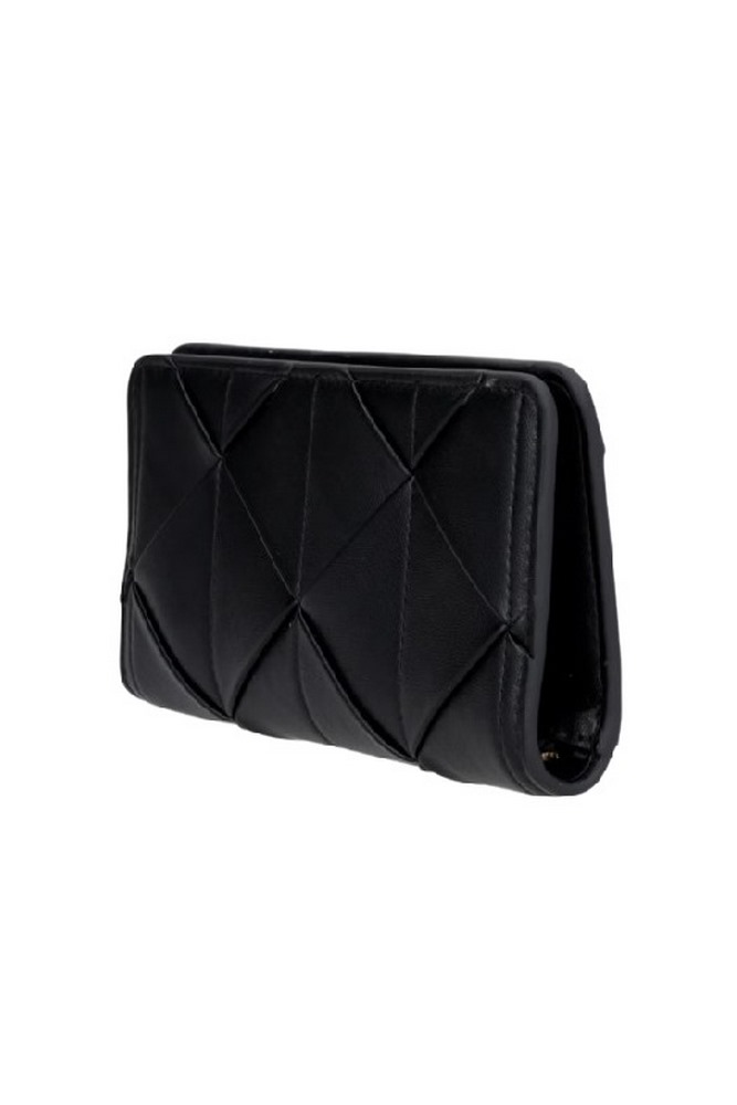 CALVIN KLEIN WOVEN PASSPORT LONGFOLD ΠΟΡΤΟΦΟΛΙ ΓΥΝΑΙΚΕΙΟ BLACK