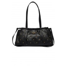 TOMMY HILFIGER SOFT LEATHER SHOULDER BAG STUDS ΤΣΑΝΤΑ ΓΥΝΑΙΚΕΙΑ BLACK