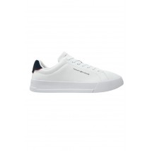 TOMMY HILFIGER COURT LTH DETAIL ESS ΠΑΠΟΥΤΣΙ ΑΝΔΡΙΚΟ WHITE/BLUE