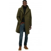 SUPERDRY MERCHANT WOOL BLEND LONG COAT ΠΑΛΤΟ ΑΝΔΡΙΚΟ KHAKI