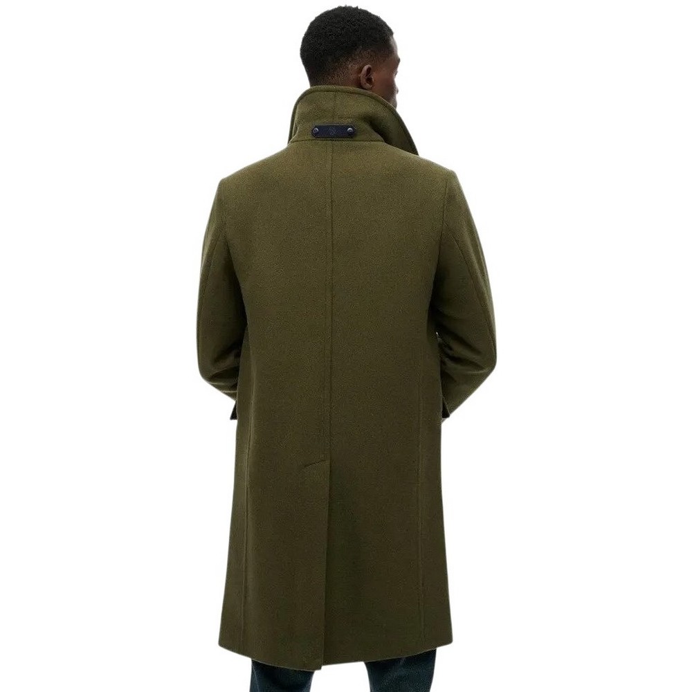 SUPERDRY MERCHANT WOOL BLEND LONG COAT ΠΑΛΤΟ ΑΝΔΡΙΚΟ KHAKI