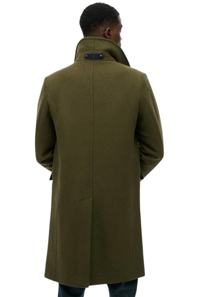 SUPERDRY MERCHANT WOOL BLEND LONG COAT ΠΑΛΤΟ ΑΝΔΡΙΚΟ KHAKI
